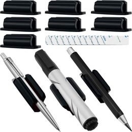 Pen Holder Set of 10 pcs - Silicone Pen Holder with 10 Extra 3M for Desk and Other Surfaces Pads Office Desk Accessories
