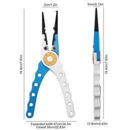 Fishing Pliers Cable Cutter Knot Aluminium Alloy Scissors Hook Remover 20CM Fishing Equipment Hand Tool