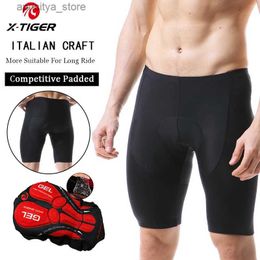 Cycling Shorts X-TIGER Mens Cycling Shorts Coolmax 5D Padded Bicycs Riding Pants Shockproof MTB Bike Shorts Biking Cyc Wear Tights L48