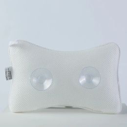 Bone Shaped Pillow 3D Mesh Bathroom Shower Headrest SPA Bathtub Pillow Support Head and Neck Massage Pillow Bathrom Pillow