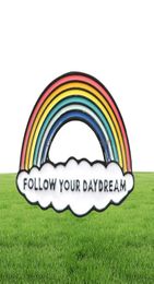 Pins Brooches Jewellery Cartoon Rainbow And Clouds Enamel For Women Men Kid Collection Fashion Metal Lapel Badge Brooch Pins Gifts 4133101