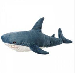 24 inç dev köpekbalığı doldurulmuş hayvan yastığı yumuşak köpekbalığı oyuncakları büyük köpekbalığı peluş yastıklar çocuklar için doldurulmuş hayvan peluş oyuncaklar