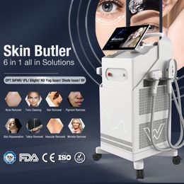 IPL Hair Removal Machine 808nm Diode Laser Nd Yag Laser Tattoo Removal Pigment RF Multifunction Beauty Skin Rejuvenation Equipment Salon Home Use