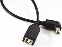 USB 20 B female to Down 90 angle B male printer short extension cable Adapter77523259833518