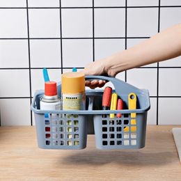 Plastic Shower Caddy Basket withCompartment Portable Cleaning Supply Storage Organiser for College Dorm Bathroom Handheld Basket