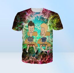 Funny 3D Printed TShirts New Fashion Men Clothing Beavis and Butthead T Shirt Colourful Summer Tops Short Sleeve Unisex Tees AB0223943030