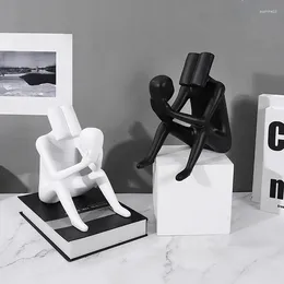 Decorative Figurines Nordic Home Decoration Accessories Creative Resin Figure Reader Sculpture Living Room Office Desktop Art