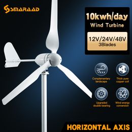 CE 2000W New Energy Horizontal Wind Turbine Generator Free MPPT Controller 12v 24v 48v Low Noise Small Windmill Homeuse