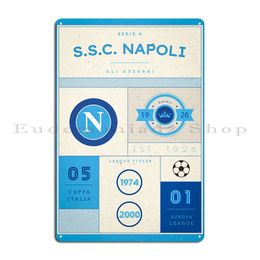 Ssc Napoli Metal Plaque Plates Club Printing Wall Cave Wall Decor Tin Sign Poster