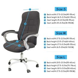 1PC Elastic Jacquard Office Chair Covers Stretch Study Computer Chairs Slipcovers Dust Rotating Removable Gaming Armchair Cover