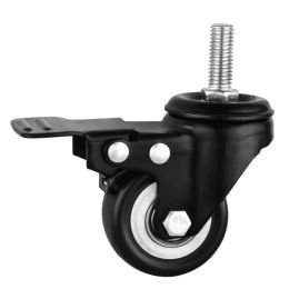 4 Pcs/LotL 1.5/2/2.5/3 Inch Black Gold Diamond Casters Screw Universal Wheels Brakes Bearing 50-90KG for Chair Desk table