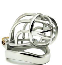 Massage FRRK Ergonomic Stainless Steel Stealth Lock Male Device Cock Cage Adult Game Sex Toys For Men Arc and Round Penis Ring6631629