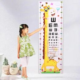 Decorative Figurines 1pcs Children's Room Decor Kid Cartoon Baby Measuring Height Ruler Chart Growth Sticker Visual Acuity Charts Wall