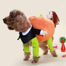 Dog Apparel Doll Pet Costume Eye-catching Halloween Costumes Cute Pumpkin Design Fancy Dress Up Party Decor For Dogs Cats