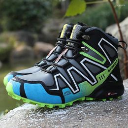 Fitness Shoes Men Hiking Mid-top Waterproof Outdoor Sneaker Leather Trekking Boots Trail Camping Climbing Hunting Sneakers