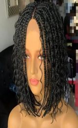 1403903920039039Short Braided Wigs For Black Women Heat Resistant Crochet Box Braid Bob Wig African Synthetic Braidin3437899