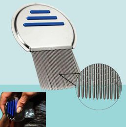 Stainless Steel Terminator Lice Comb Nit Kids Hair Rid Headlice Super Density Teeth Remove Nits Comb Metal Hair Brushes Hair 1487577