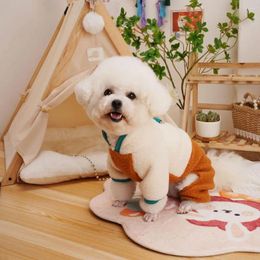 Dog Apparel Stylish Color-blocking Pet Jumpsuit Cosy Jumpsuits Winter Warmth For Dogs Cats Four-leg Design Comfortable Overall