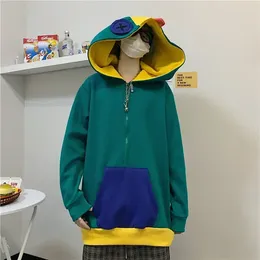 Women's Hoodies Fashion Hoodie Y2k Explosive Street Half Zip Plush Pullover Loose Green Coat Kawaii Style Autumn Winter Men Women