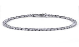 bracelet Hip Hop 18K Gold Plated Bracelets Jewellery Luxury Fashion Men Women 3mm Bling Zircon Tennis Bracelets9308874