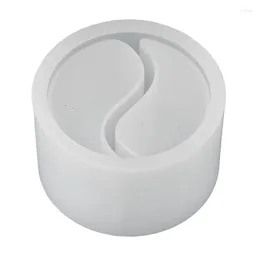 Baking Moulds Concrete Taichi Candle Cup Silicone Mould DIY Yinyang Gypsum Cement Durable Easy Instal To Use