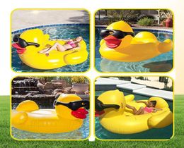Inflatable Pool Floats Rafts Swimming Yellow with Handles Thicken Giant PVC Pools Float Tube Raft1139067