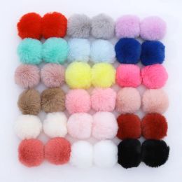 Rings Mixed Color Diy 45cm Faux Rabbit Fur Pompom Artificial Fur Balls Fur Pom Pom for Hats Cap for Scarf Gloves Keychain H291