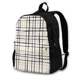 Backpack Pattern Travel Laptop Bagpack School Bags Patterns Abstract Retro Vintage Lines Colour Colour S British English Colours