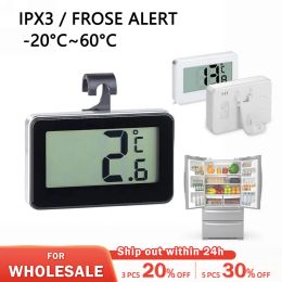 IPX3 Digital Thermometer Fridge Freezer Hanging Hook Thermograph Humidity Metre Waterproof LCD Display Wireless