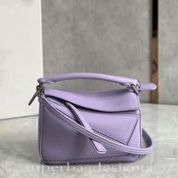 9A Calfskin Bag Anagram shoulder Designer bags Women Lady Vintage Patchwork geometry Handbags Purse Full grain Leather mini mm