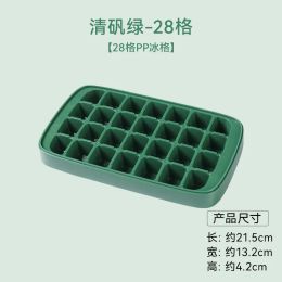 28 Grids Ice Cube Tray Plastic Ice Cube Maker Sphere Mould for Cocktail Juice Whiskey Ice Cube Tray with Lid Kitchen Tool