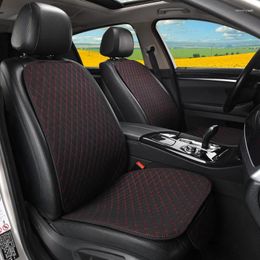 Car Seat Covers Summer Cover Protector Linen Front Rear Back Full Set Cushion Flax Pad Mat Backrest Auto Accessories Interior