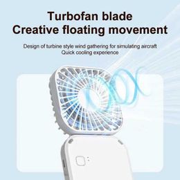 Electric Fans Summer Convenience Strap USB Rechargeable Small Fan Mute Handheld Folding Desktop Multi Range Adjustable Electric Fan Portable