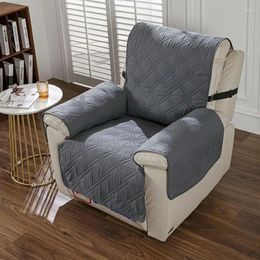 Chair Covers Quilted Recliner Sofa Cover Integrated Double-line Rhombus Non-slip Waterproof Solid Colour Cushion All Seasons Universal