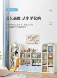 L Children's Bookcase Simple Bookcase Floor Storage Rack Bedroom Storage Cabinet Household Storage Cabinet kids bookshelf