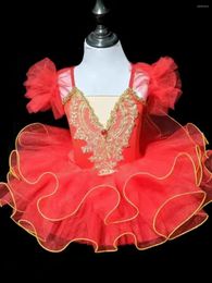 Stage Wear Girls Tutu Fashion Halter Dress Children Performance Clothing Toddler Swan Dance Ballet