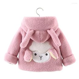 Down Coat Children Clothing Winter Jacket Baby Toddler Girl Clothes Lamb Style Plus Velvet Padded Fur Keep Warm Cotton
