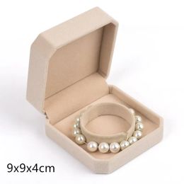 1pc Velvet Jewelry Box Wedding Earring Necklace Bracelet Pendant Chain Storage Organizer Gift Case Jewelry Display Stands Holder