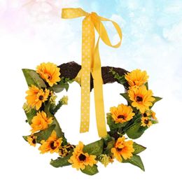 Decorative Flowers Sunflower Wreath Door Garland Rustic Wedding Decor Artificiales Decorativas Para Decorate