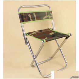 Camp Furniture Lightweight Outdoor Portable Folding Chair Stool Fishing Cam Hiking Picnic Drop Delivery Sports Outdoors Camping And Dhuyv