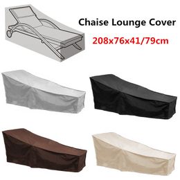 208x76x41/79cm Chaise Lounge Cover Waterproof Chair Recliner Protective Cover Polyester For Outdoor Courtyard Garden Patio