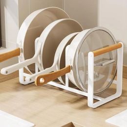 Kitchen Storage Cabinet Pot Lid Rack Pots And Pans Organizer Household Chopping Board Pantry Bakeware Holder