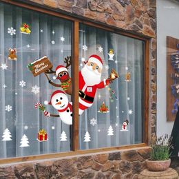 Window Stickers Christmas Glass Wall Adhesive Paper Films Sticker Plane Furniture Creative Decorative Pegatinas Pared Home Decor