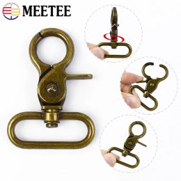 5Pcs Meetee 13-50mm Metal Lobster Buckles Webbing Swivel Trigger Clasp Handbag Strap Belt Snap Clip Hook KeyChain Pet Collar