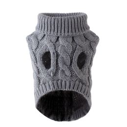 Puppy Dog Sweaters for Small Medium Dogs Cats Clothes Winter Warm Pet Turtleneck Chihuahua Vest Soft Yorkie Coat Teddy Jacket