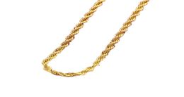 Chains Drop Gold Colour 6mm Rope Chain Necklace For Men Women Hip Hop Jewellery Accessories Fashion 22inch5448336