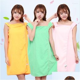 Towel Variety Bath Beach Sexy Suspender Skirt Wearable Microfiber Water Absorption Towels Drop Delivery Home Garden Textiles Dho3Y