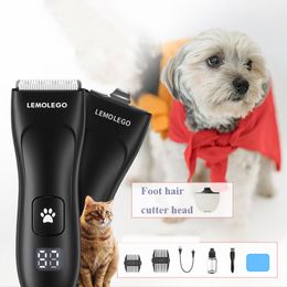 Rechargeable Pet Shaving Machine Razor Pet Clipper Hair Grooming Barber Pet Supplies Foot Hair Trimmer Electric Pusher Scissor