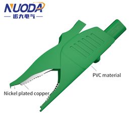 1pcs Heavy Duty Alligator Full Insulated Safe Crocodile Clips with 4MM Banana Jack Socket for Electrical Test 32A/1KV 4mm