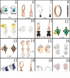 2020 100 925 Sterling Silver Bear Stud Earrings Classic Pierced Stud Earrings Jewelry Manufacturers Whole 124392865